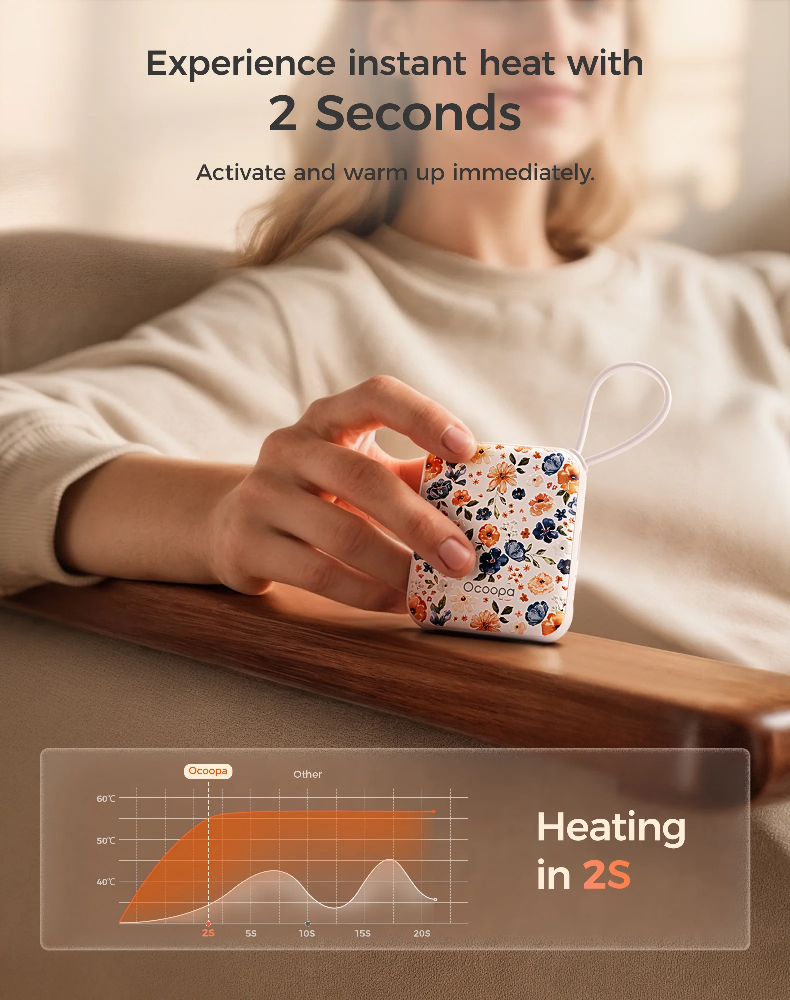 Ocoopa UT5 Nano Compact Hand Warmer - Image 6