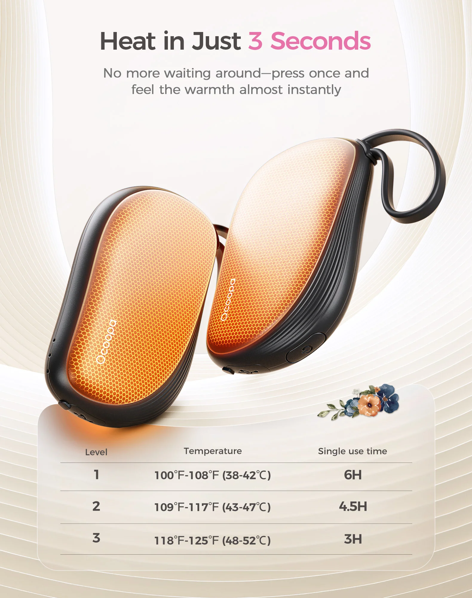 Ocoopa UT5 Sway Compact Hand Warmer - Image 4
